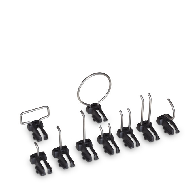 Sortimo 9-delige haakset voor gereedschap voor de aluminium zijpanelen