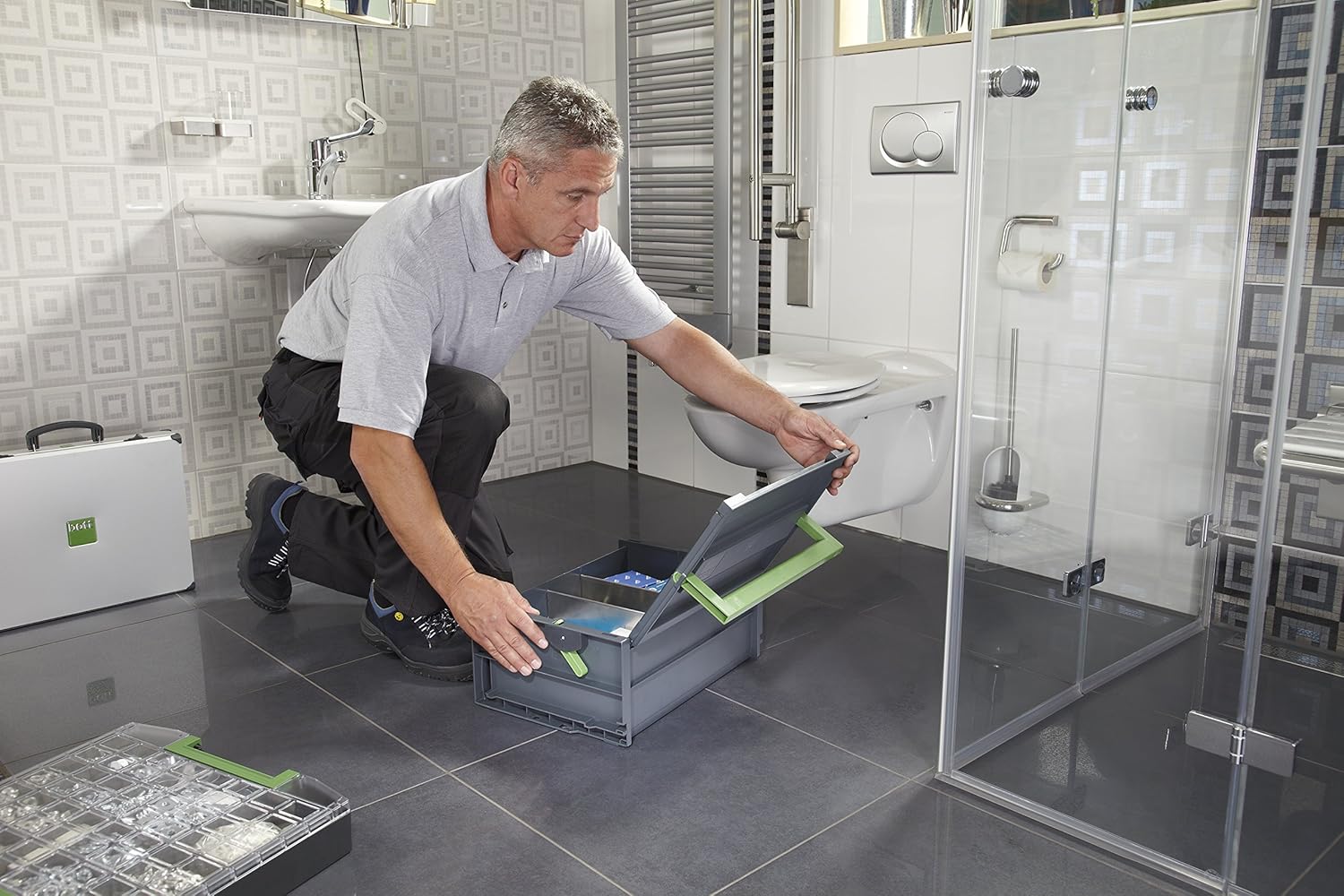 Bott Variosafe L met scheidingswand | Vario2 koffer met deksel - Afbeelding 5