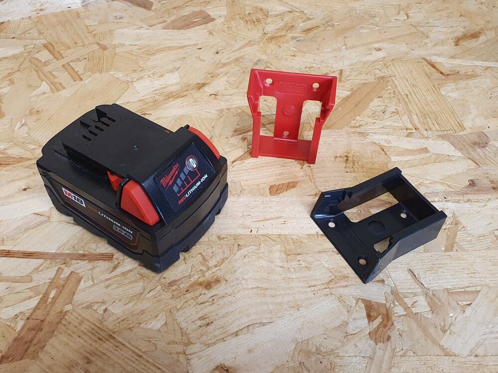StealthMounts batterijhouders voor Milwaukee M18 accu's - rood (6 stuks) - Afbeelding 3