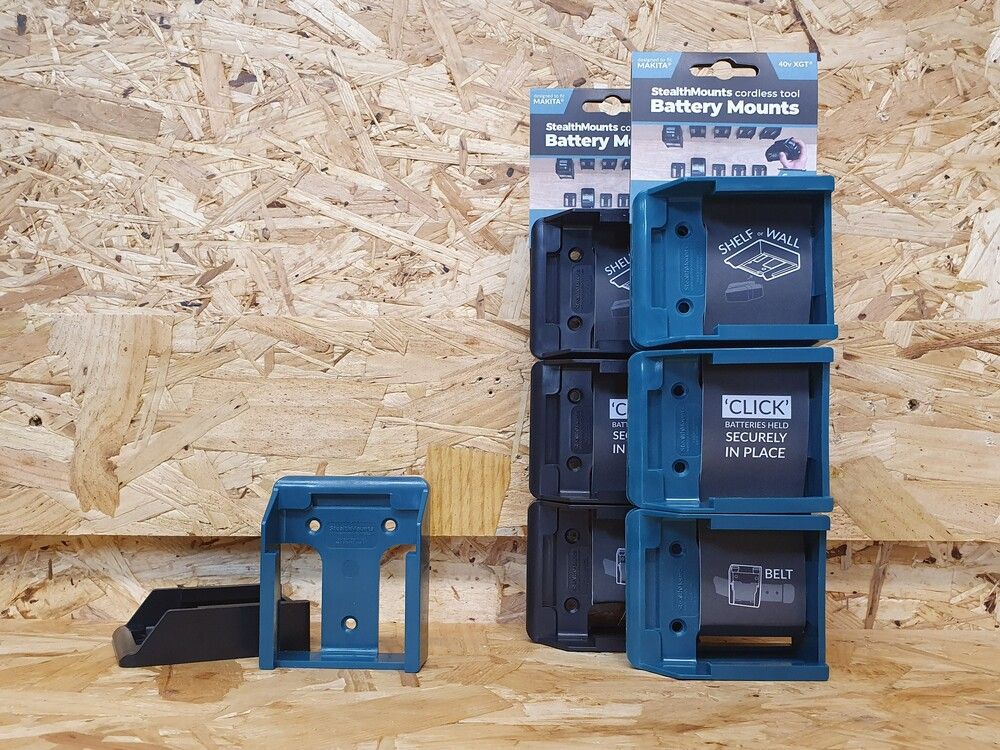 StealthMounts batterijhouders voor Makita 40V accu's - blauw (6 stuks) - Afbeelding 2