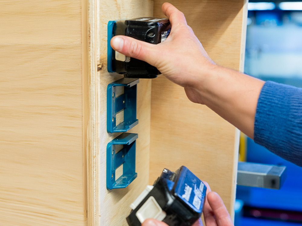 StealthMounts batterijhouders voor Makita 18V accu's - blauw (6 stuks) - Afbeelding 3