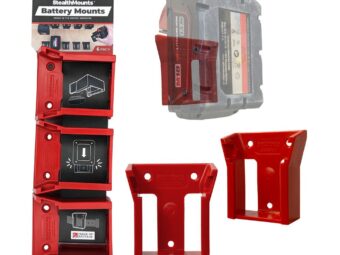 StealthMounts batterijhouders voor Milwaukee M18 accu's - rood (6 stuks)
