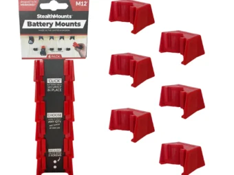 StealthMounts batterijhouders voor Milwaukee M12 accu's - rood (6 stuks)